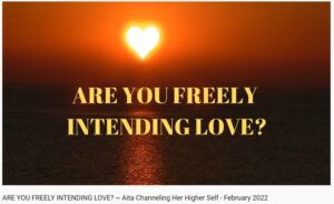 ARE YOU FREELY INTENDING LOVE? ~ Aita