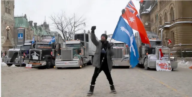 カナダのトラック・デモ（2022年2月）