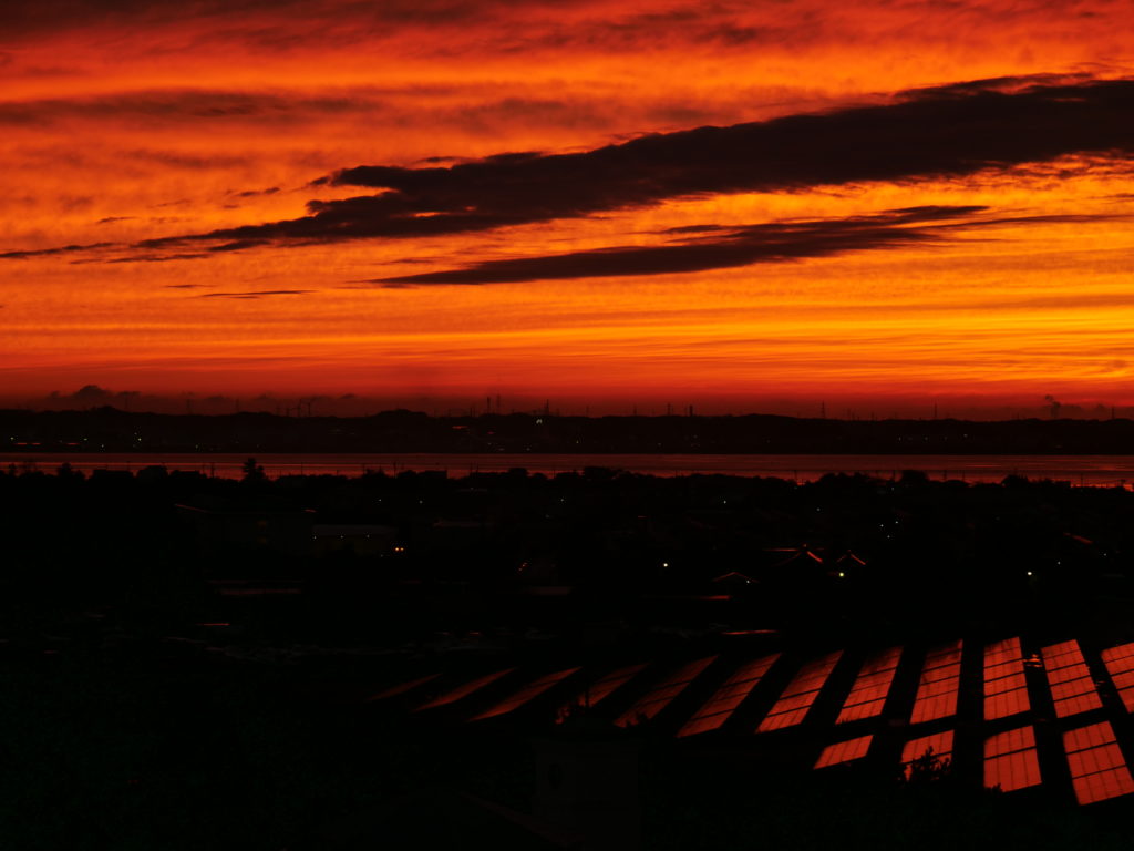 エクシブ浜名湖 客室から見た夕日