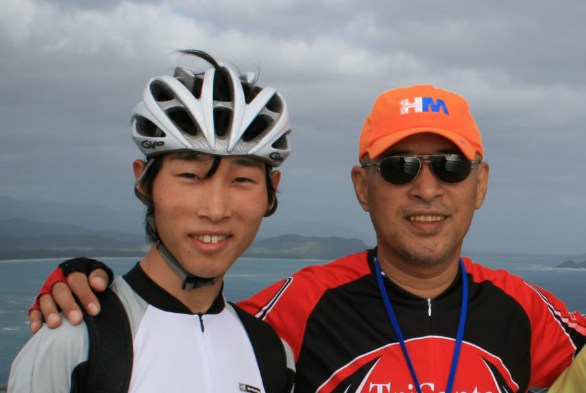 晃月師と息子 オアフ島でのサイクリング